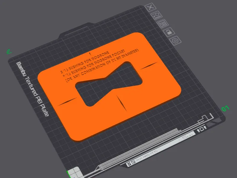 4"x2" Dogbone Router Template