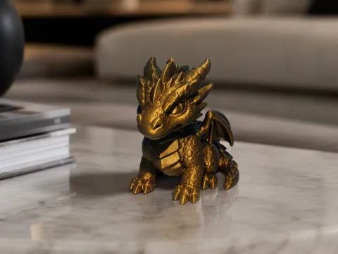 Escenografía en miniatura: Jungdrache "Goldschuppe" auf Wache — referencia de MakerWorld