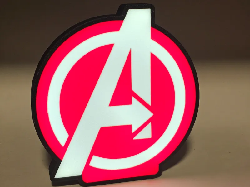 Lámpara Light Box Logo Avengers – Marvel LED