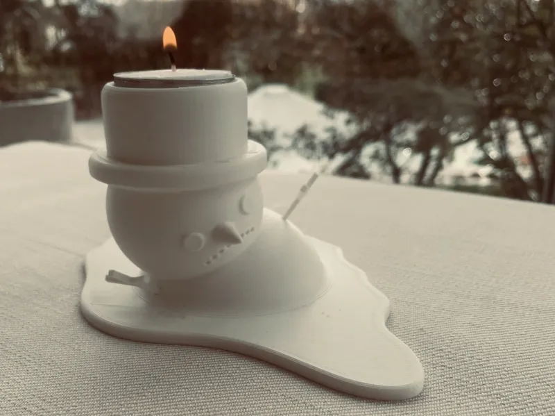 melting snowman candle stand(multicolor available)