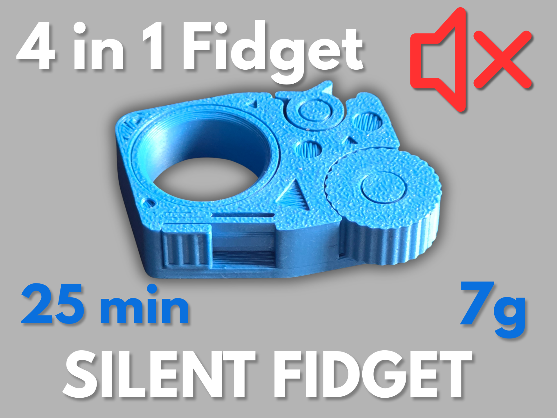SILENT 4 in 1 Fidget Toy - For Work / School - 1