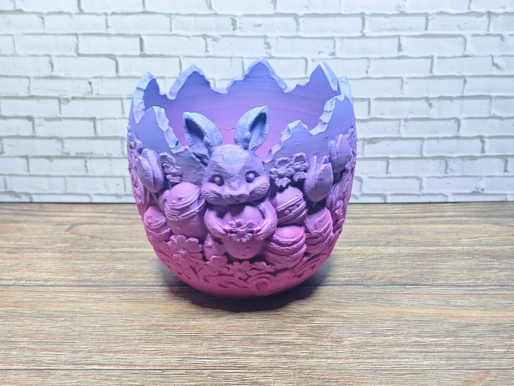 Decorative Easter Egg Bowl with Relief - Free 3D Print Model - MakerWorld