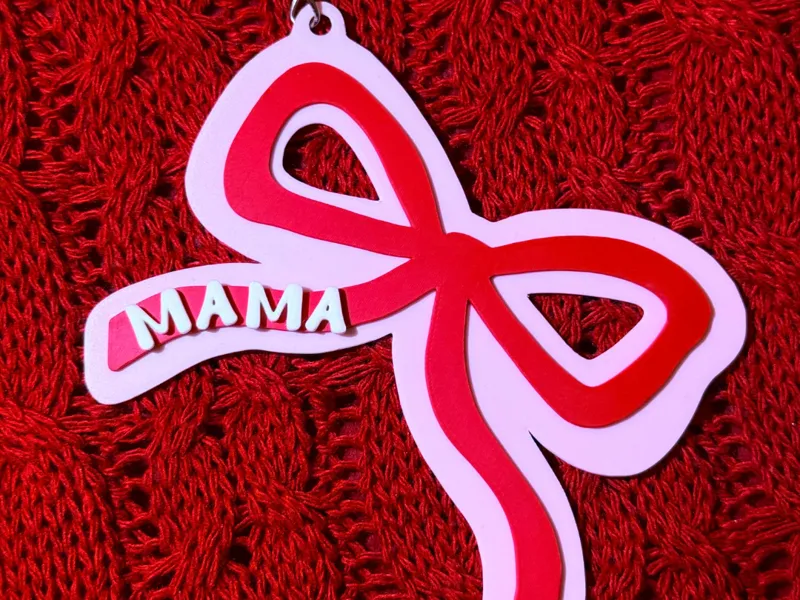 Christmas bow keychain/ornament