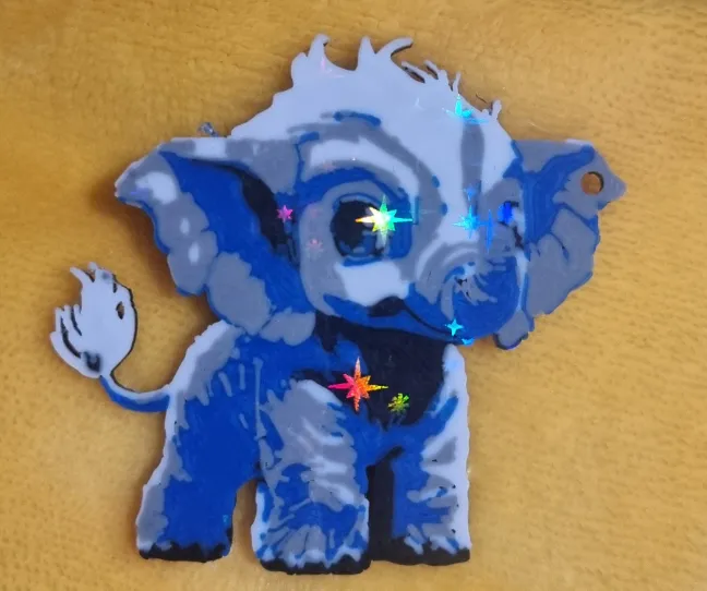 Elephant Keychain - Unique and Vibrant Design