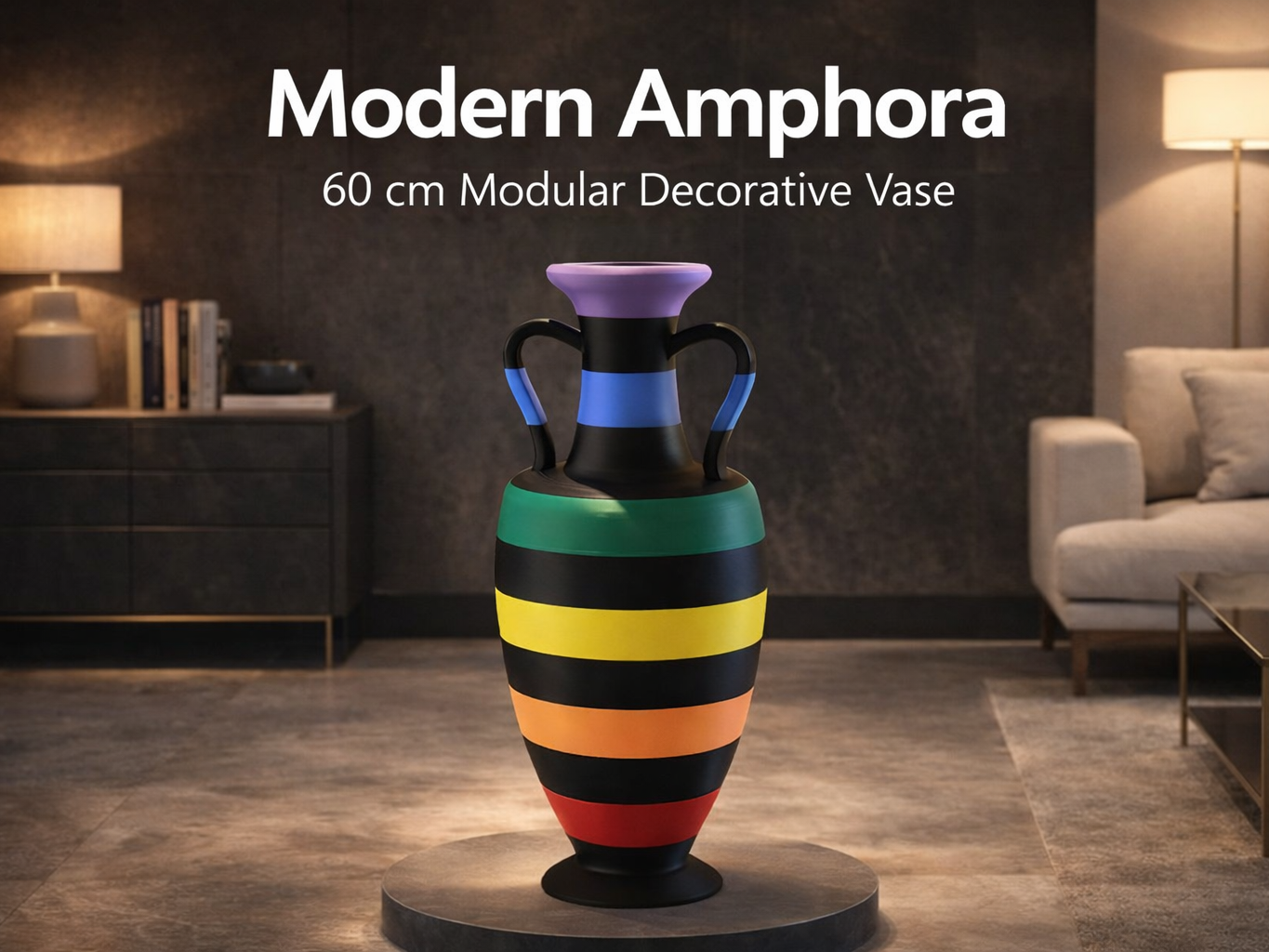 Modern Amphora – 60 cm Modular Decorative Vase