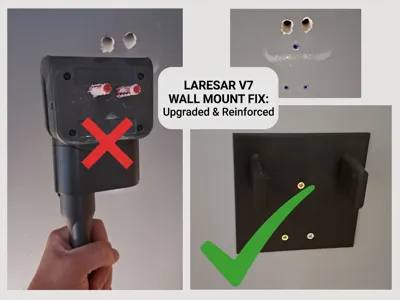 Sturdy Laresar V7 Mount (Covers Wall Damage!)