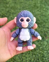 Separated parts Punch monkey, 0.2mm layer, 2 walls, 