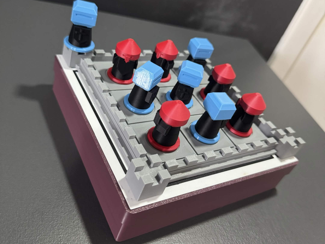 Medieval Tic-Tac-Toe Game with Storage Case - 3D printed Board Games, in stock in India