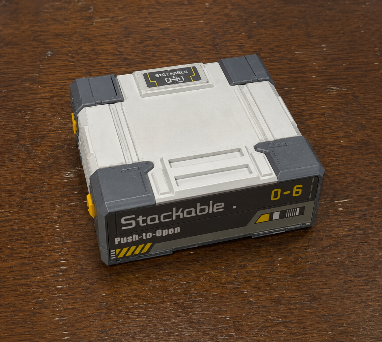 Miniatura 3 do modelo 3D 机甲风自锁回弹可堆叠抽屉式收纳盒