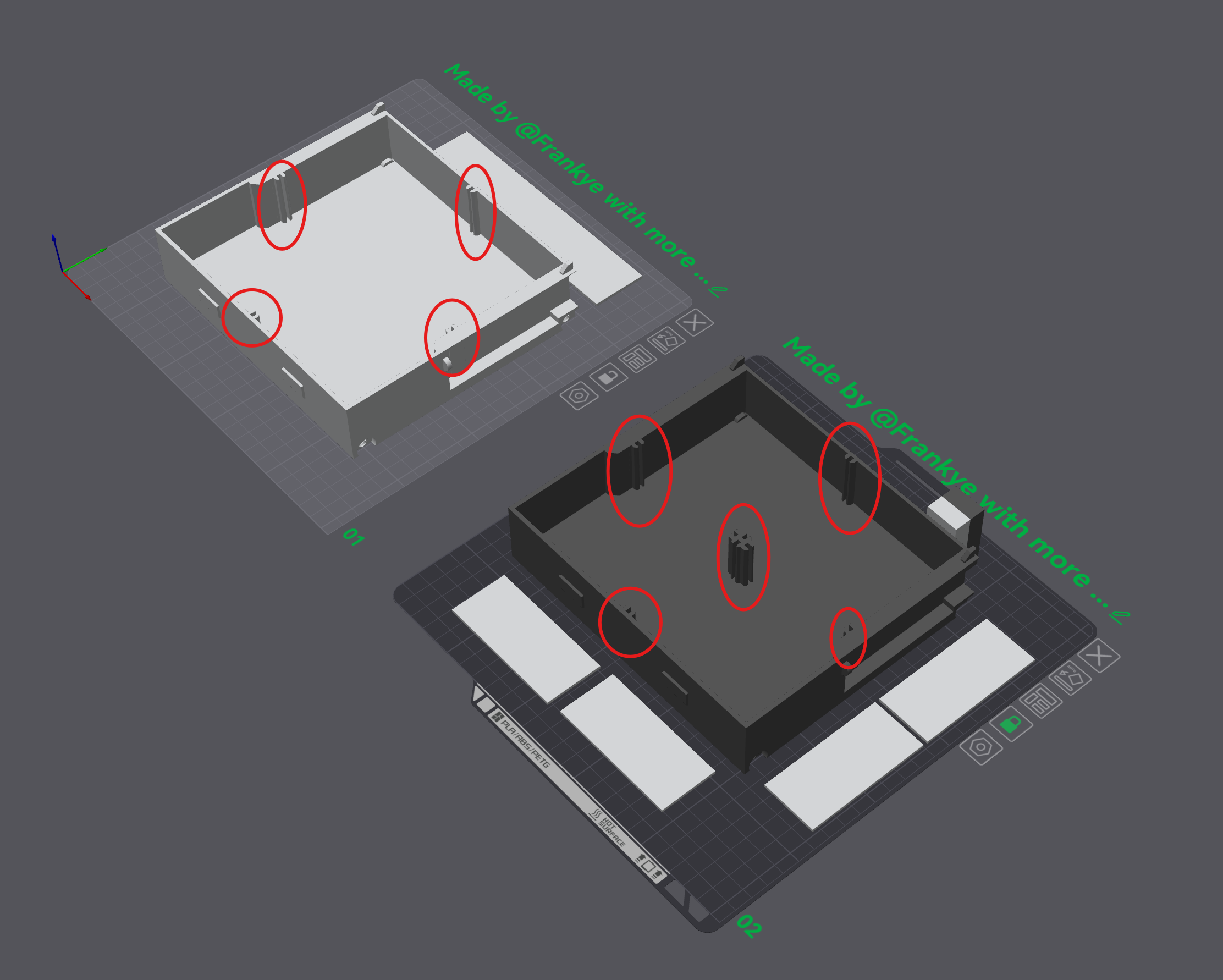 Miniatura 4 do modelo 3D 机甲风自锁回弹可堆叠抽屉式收纳盒
