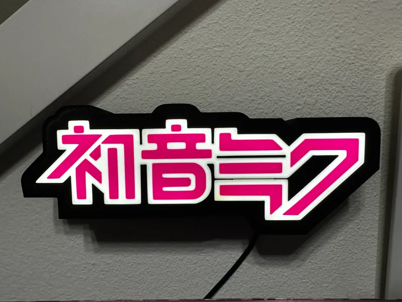 Hastune Miku Logo Light Box