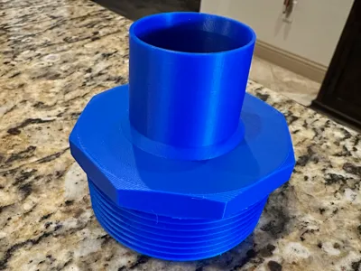 2 1/2" male threaded to 1 1/2" reducer