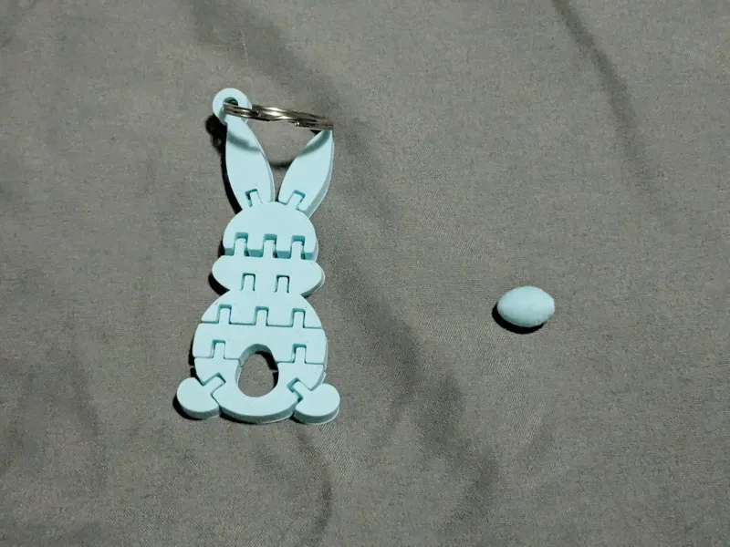 Easter Bunny Flexi with Egg- Keychain option