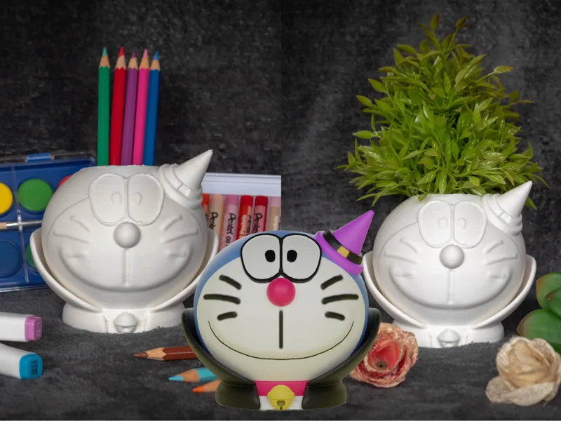 Halloween Doraemon Witch Pencil Holder & Planter