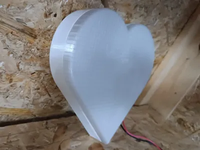 heart wall lamp with LED divider