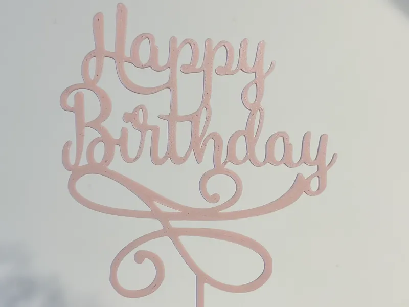 Cake Topper - Happy Birthday 