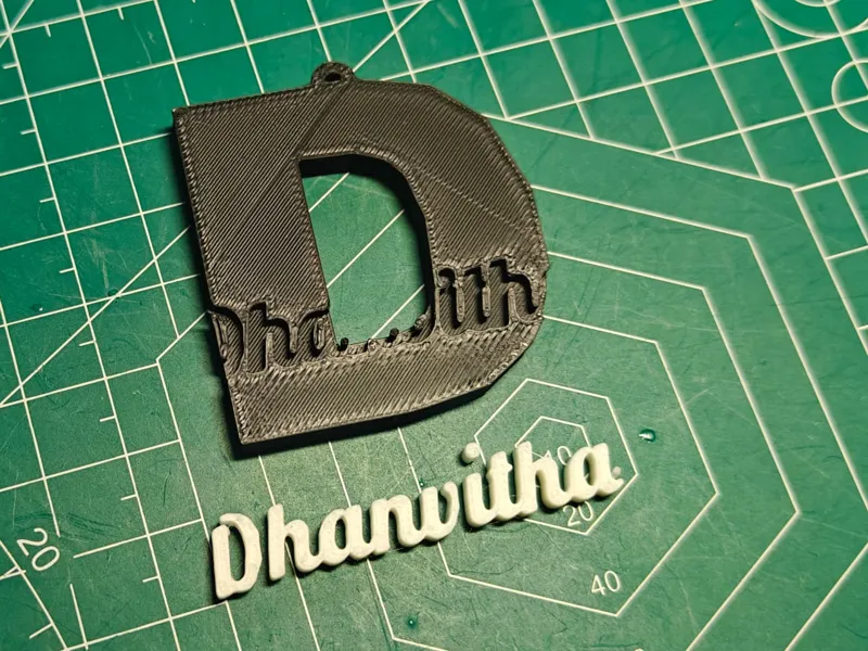 Custom Letter Keychain with Name Insert