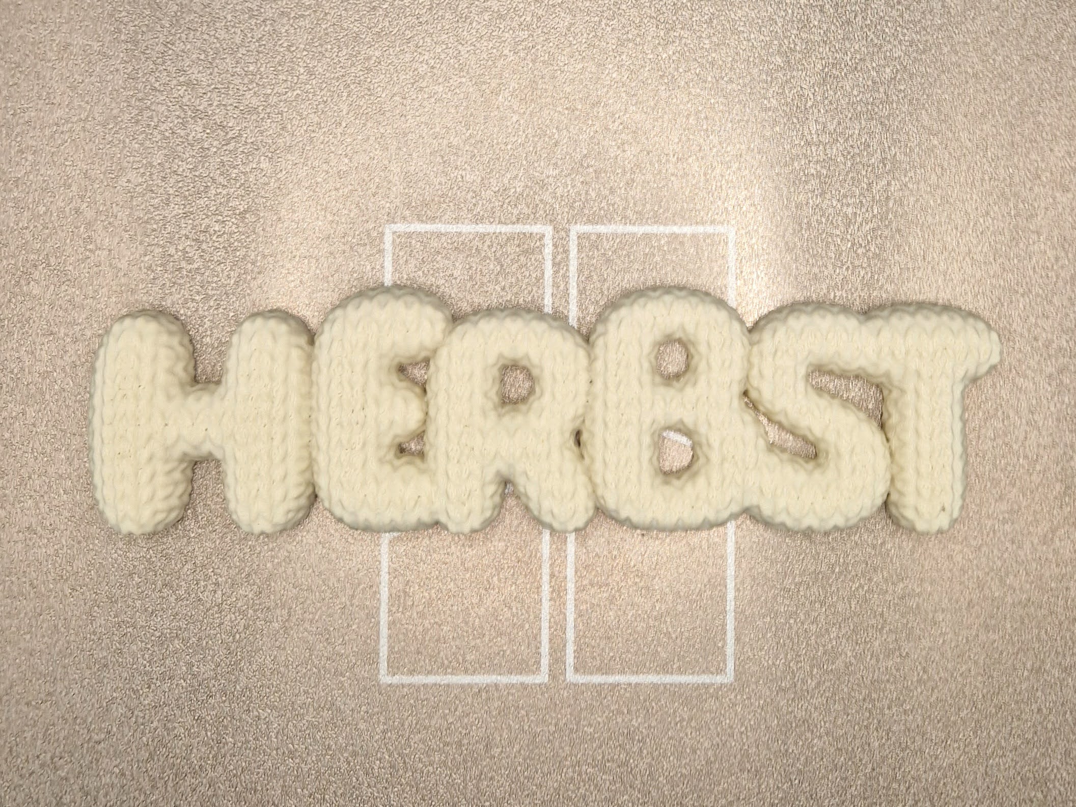 Herbst gestrickt - Schriftzug - 1