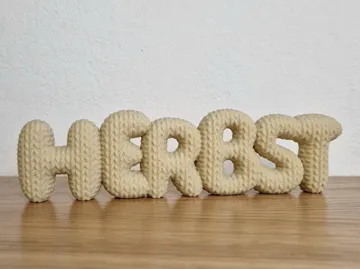 Modelo para impresión 3D: Herbst gestrickt - Schriftzug — vista de referencia 5