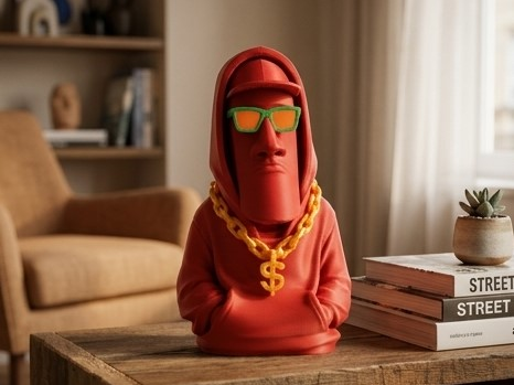 Urban Moai Boss Figurine - Street Style Sculpture