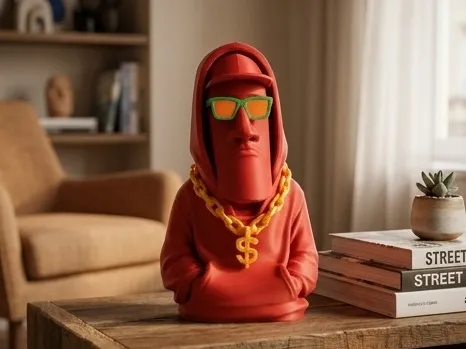 Urban Moai Boss Figurine - Street Style Sculpture