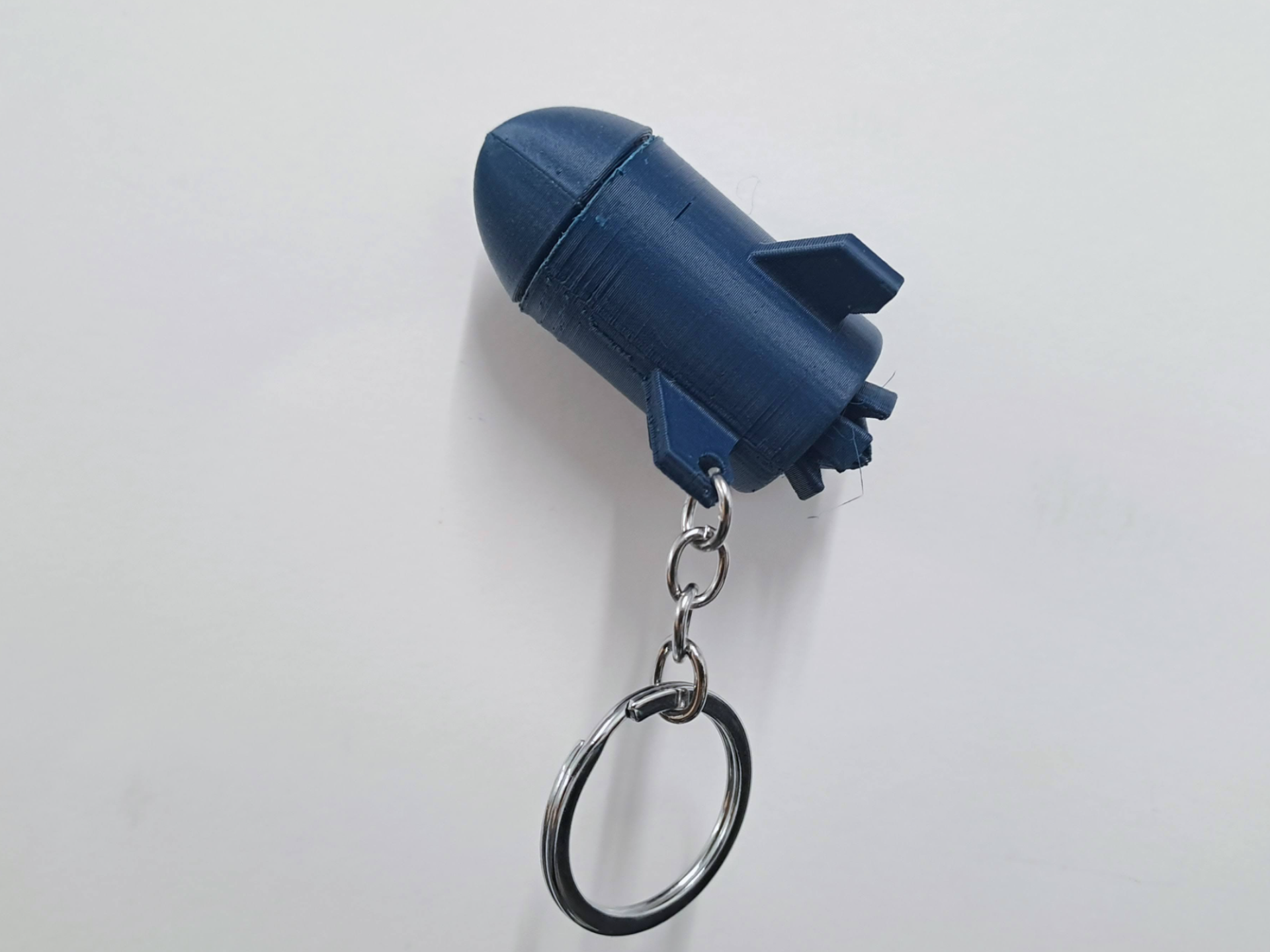 Rocket Keychain with Storage Compartment