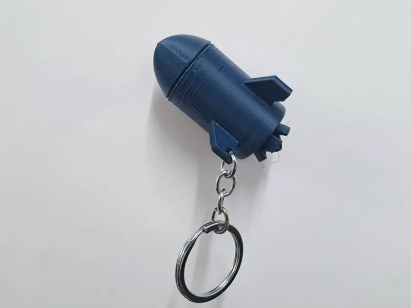 Rocket Keychain with Storage Compartment