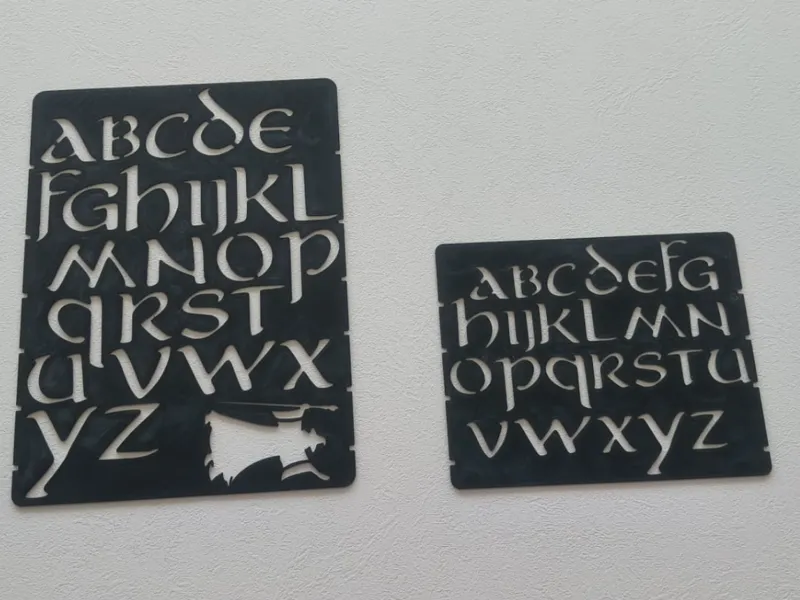 LOTR Aniron Alphabet Stencil + Gandalf