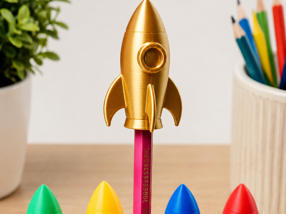 Rocket Pencil Topper