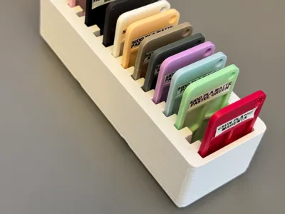 Gridfinity Filament Swatch Card Holder Bambu Logo