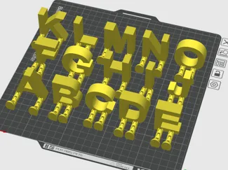 Articulated Alphabet Letters (Part 1 - A to O)