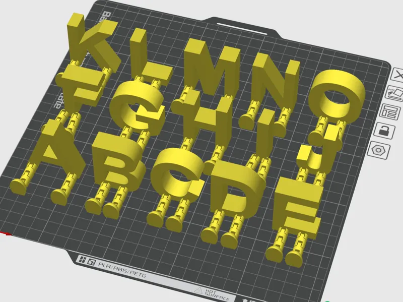 Articulated Alphabet Letters (Part 1 - A to O)