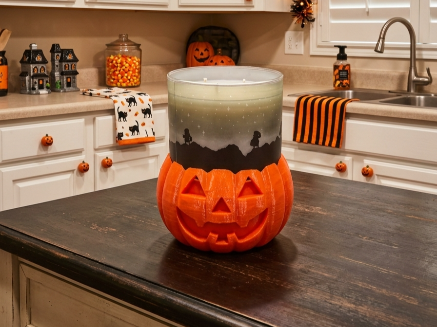Jack-O-Lantern BBW Candle Holder - 3D printed Decor, in stock in India