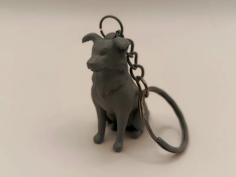 Border Collie Keychain Figurine