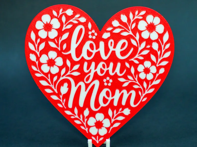 Love you mom heart for mothers day