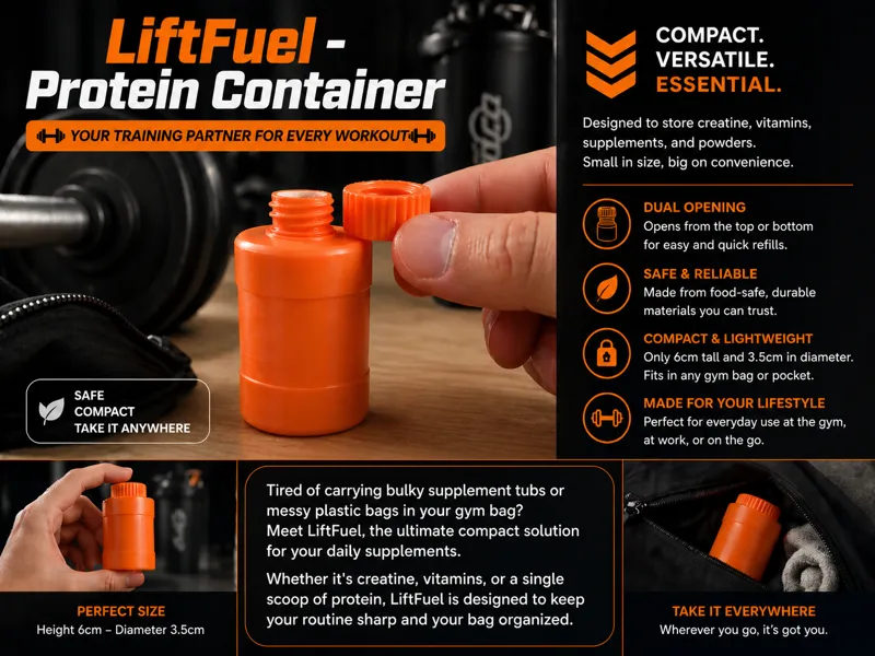 LiftFuel - Protein and Creatin Container 