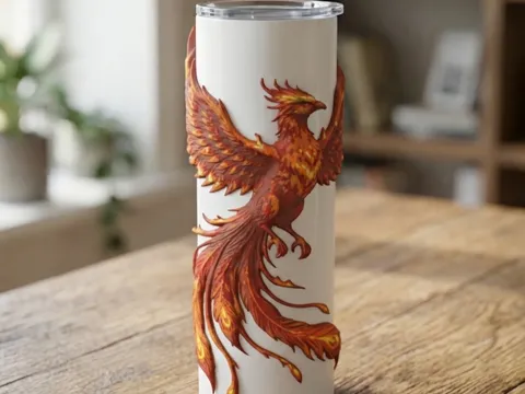 Letrero o emblema decorativo: Phoenix Sleeve for Tumbler — referencia de MakerWorld