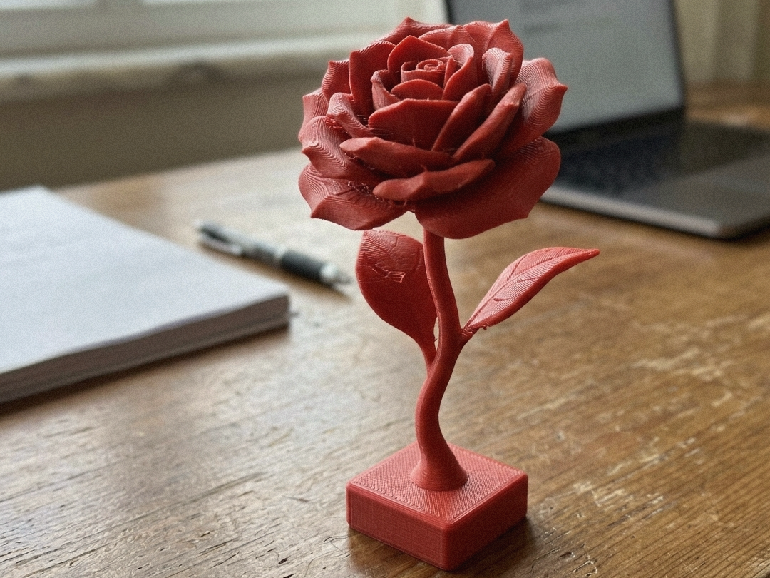 Miniatura 2 do modelo 3D Rose Flower – Decorative Floral Model 3D Printing