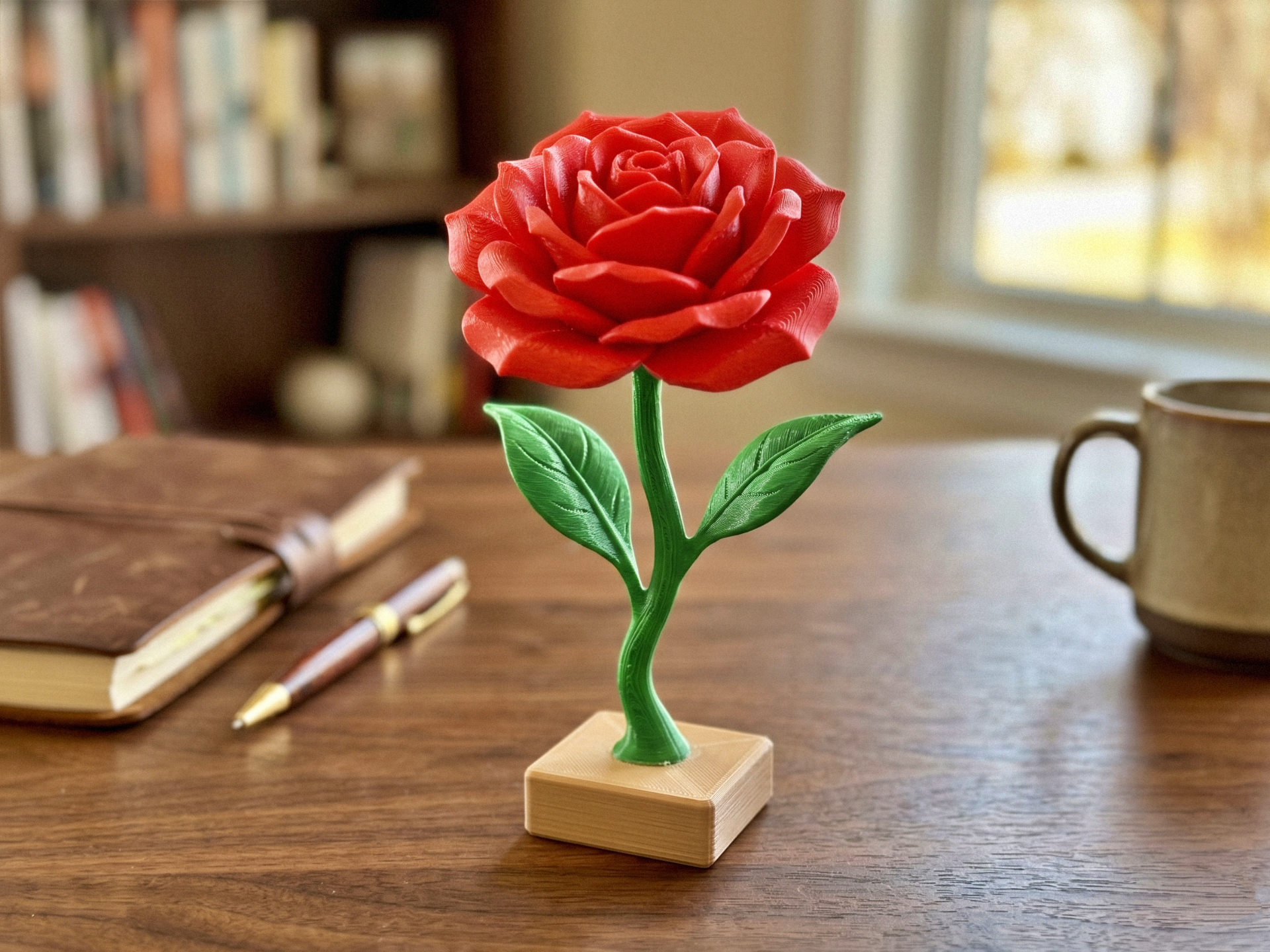 Rose Flower – Decorative Floral Model 3D Printing