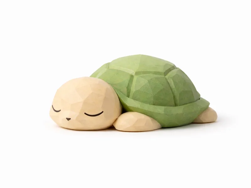 Sleeping Low Poly Baby Turtle 