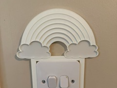Rainbow light switch surround/cover by layer