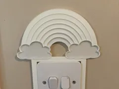 Rainbow light switch surround/cover by layer