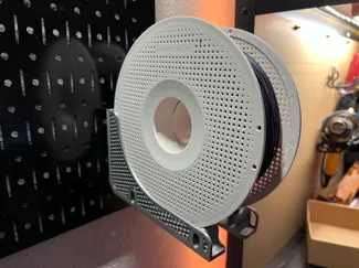 Filament Spool Holder for Wall Control Pegboard