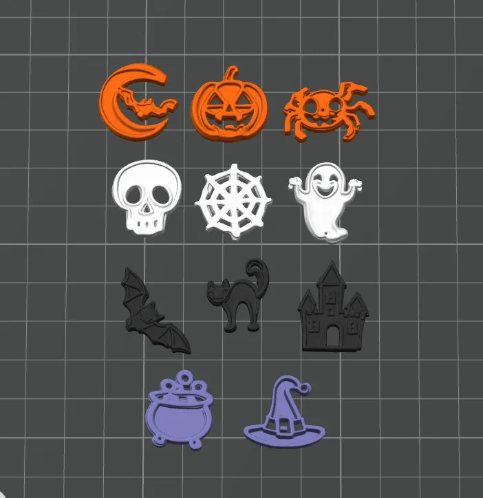 Halloween Scatter Shapes Sensory Play Fillers - Free 3D Print Model ...