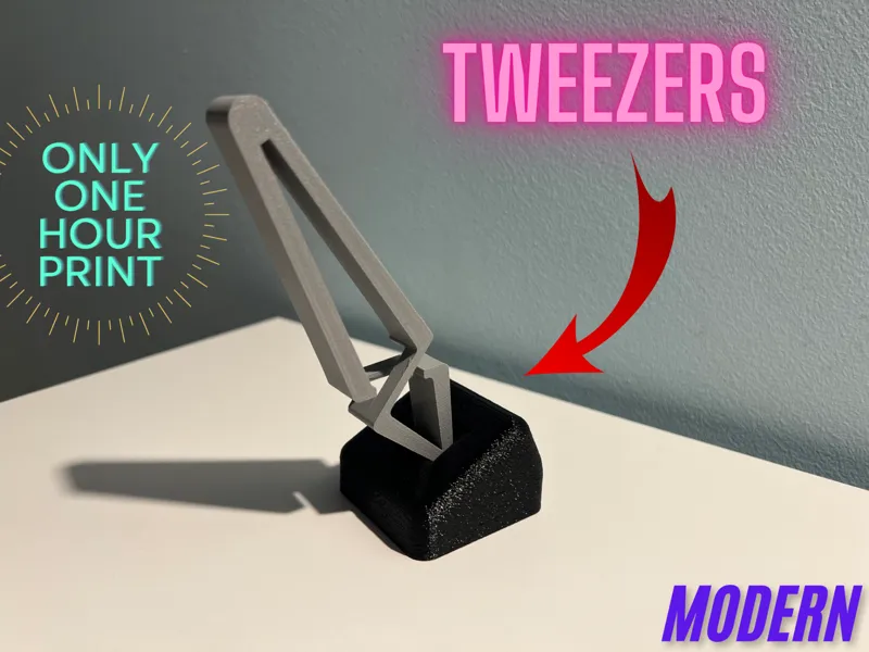 Tweezers Modern Design with Holder
