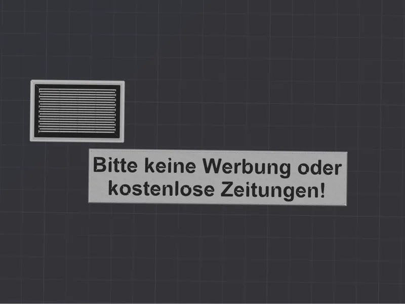 Briefkastenschild - Bitte keine Werbung/Zeitungen