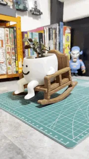 Rocking Chair Planter – Cozy Character - Free 3D Print Model - MakerWorld
