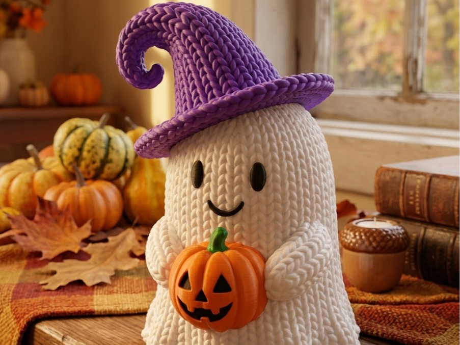 Knitted Halloween Ghost - 1