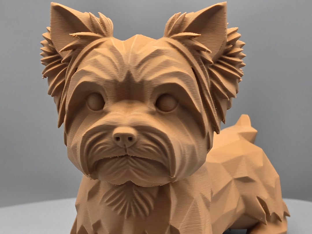 Geometric Yorkshire Terrier – Low Poly Yorkie STL 