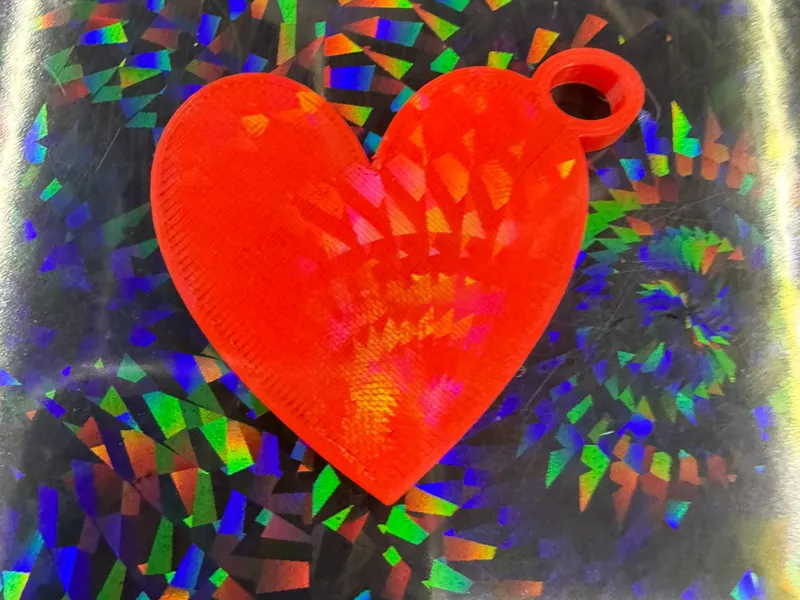 Portachiavi cuore 3D Minimal Heart Keychain 16 min